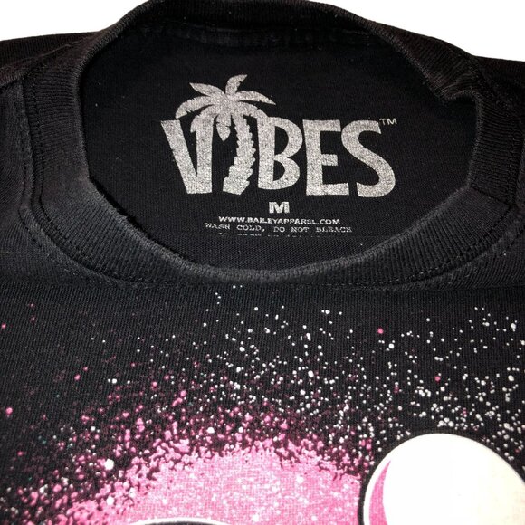 DRIP STREETWEAR SHORT SLEEVE T SHIRT SZ M BLACK VIBES BAILEY APPAREL CO MENS - Picture 3 of 4
